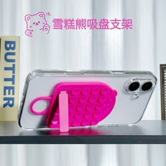 シリコン吸盤スタンド、バスルームキッチンミラー、両面吸着粘着電話ホルダー、コンパクトでポータブル