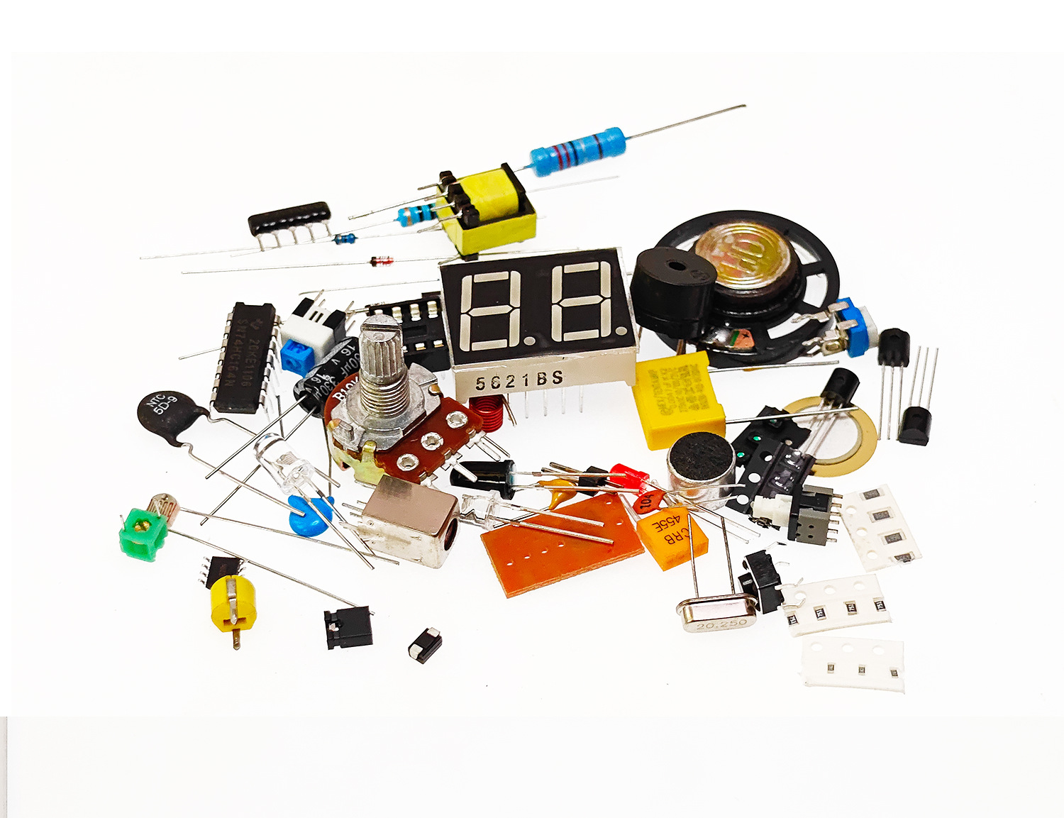 Learn to Recognize 50 Kinds of Digital Components. Electronic Kit DIY Parts Discrete Component Teaching Practice Exercises