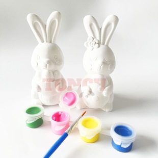 Plaster Toy DIY Paint Combination Set Easter Handmade Rabbit