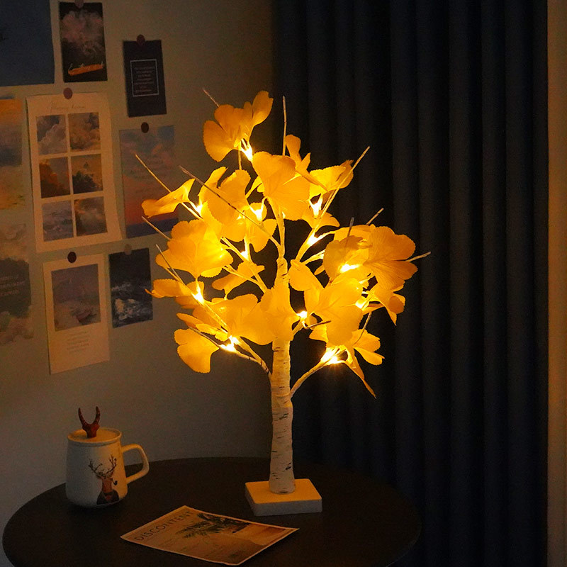 Tree Light LED Thanksgiving Party Event Ginkgo Leaf Glowing Tree Christmas Indoor and Outdoor Scene Decoration Lights 
