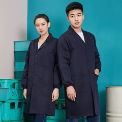 男女の長いタイプの青いコートの作業服の長袖の迷彩の運送服の倉庫の倉庫の倉庫の倉庫の倉庫の物流の仕事の防塵の労働服