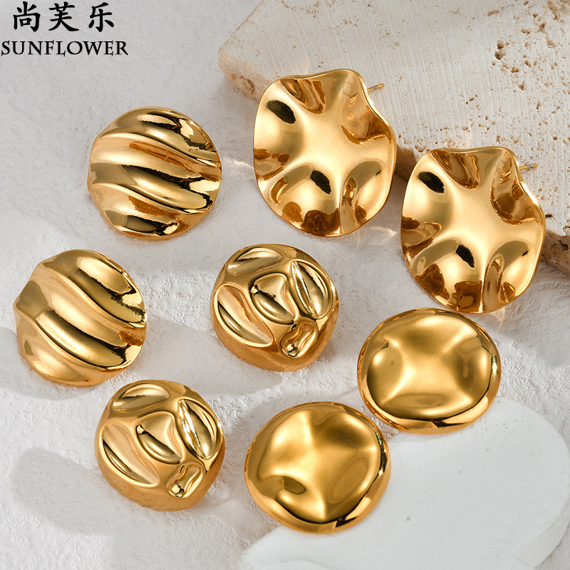 ethnic geometric sophisticated elegant earrings stainless steel