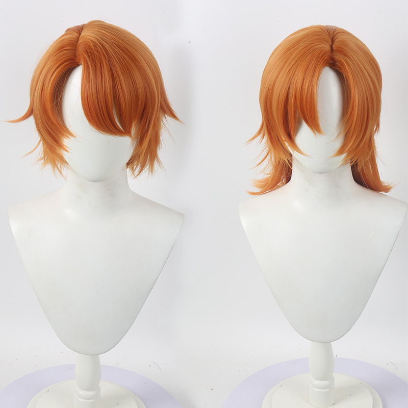 Zootopia 2 Nick Fox Cos Wig Scalp Top Mixed Orange Short Hair Zootopia 2 Nick Fox Cos Wig Scalp Top Mixed Orange Short Hair