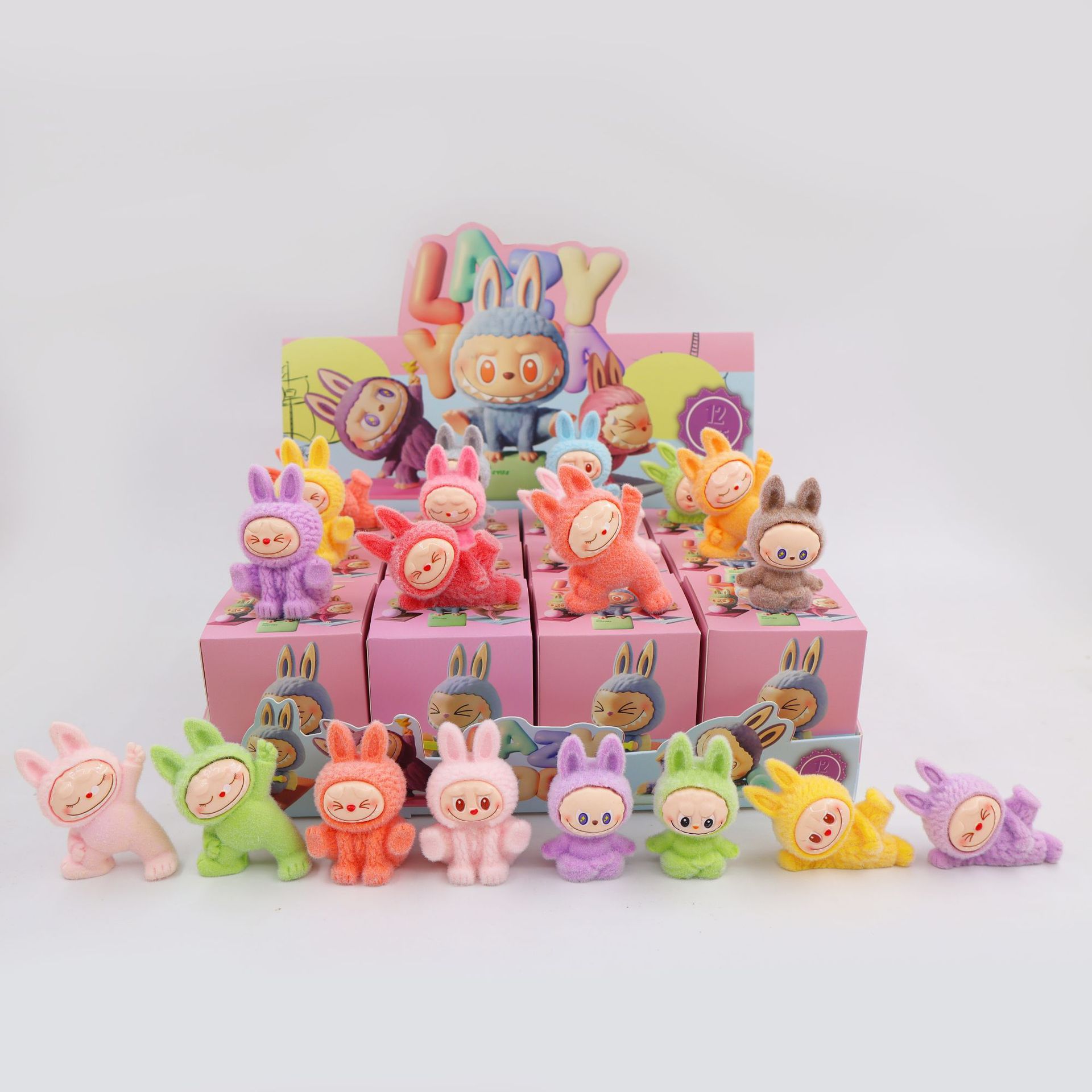 12피스 레진 플로킹 요가 블라인드 박스