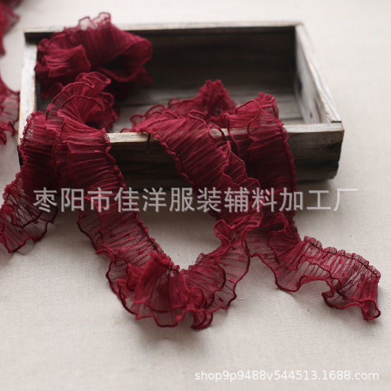 Accesorios de oreja de madera de doble capa color de encaje al por mayor accesorios de encaje de muñeca Lolita Nuevo