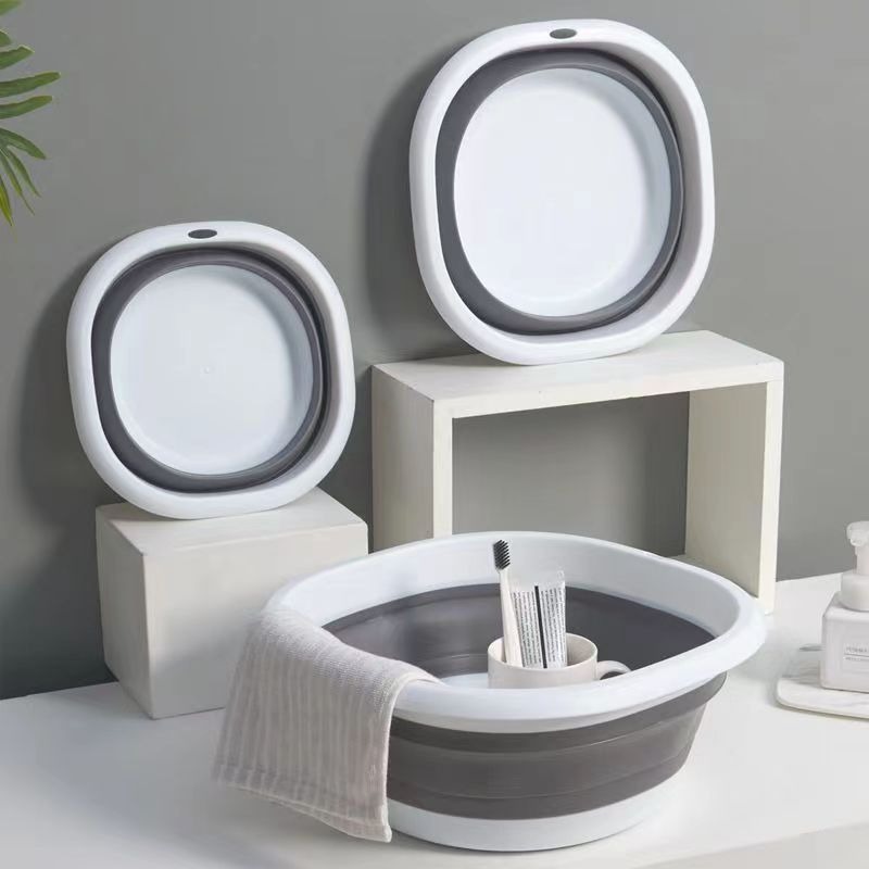 Foldable handheld children's big plastic washbasin for traveling for…