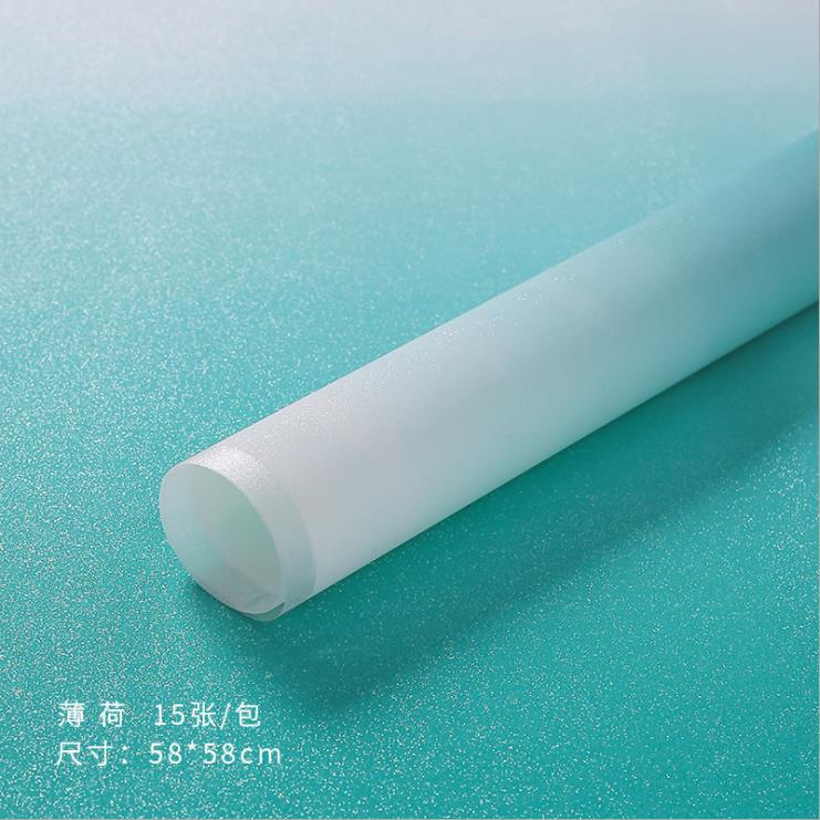 Nuevo colorido papel de embalaje de flores gradiente impermeable engrosado ramo de flores papel de embalaje de regalos