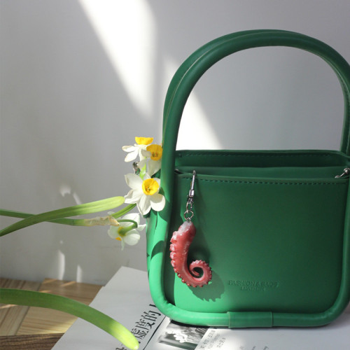 Simulation PVC food gift play creative octopus claw octopus model student small wholesale key ring buckle pendant decoration