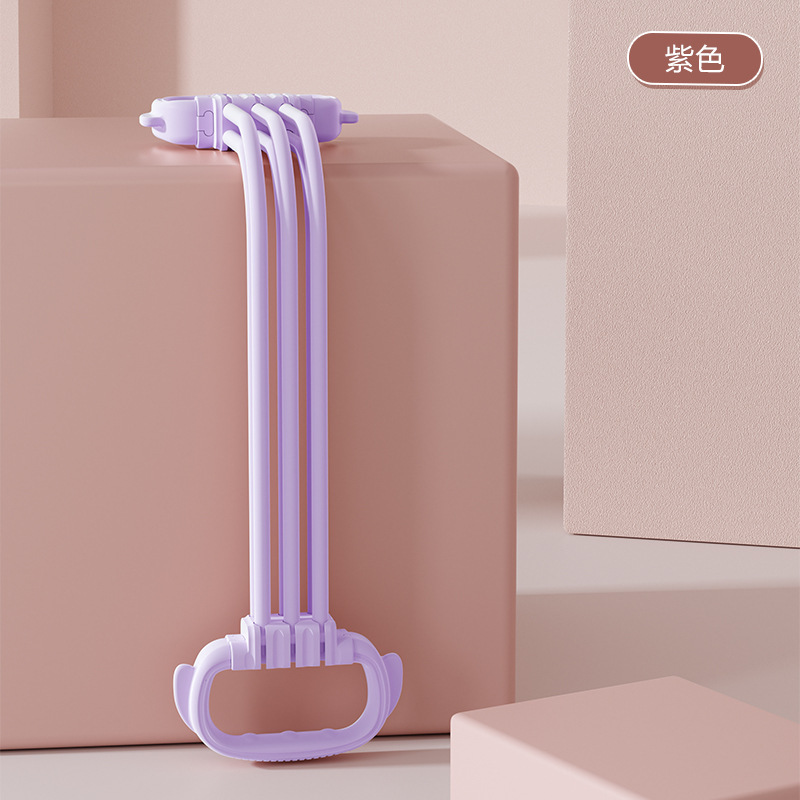 六管調節可能なラリー女性フィットネス弾力帯家庭用開肩美背神器引張りロープ引張り帯練習背中|undefined