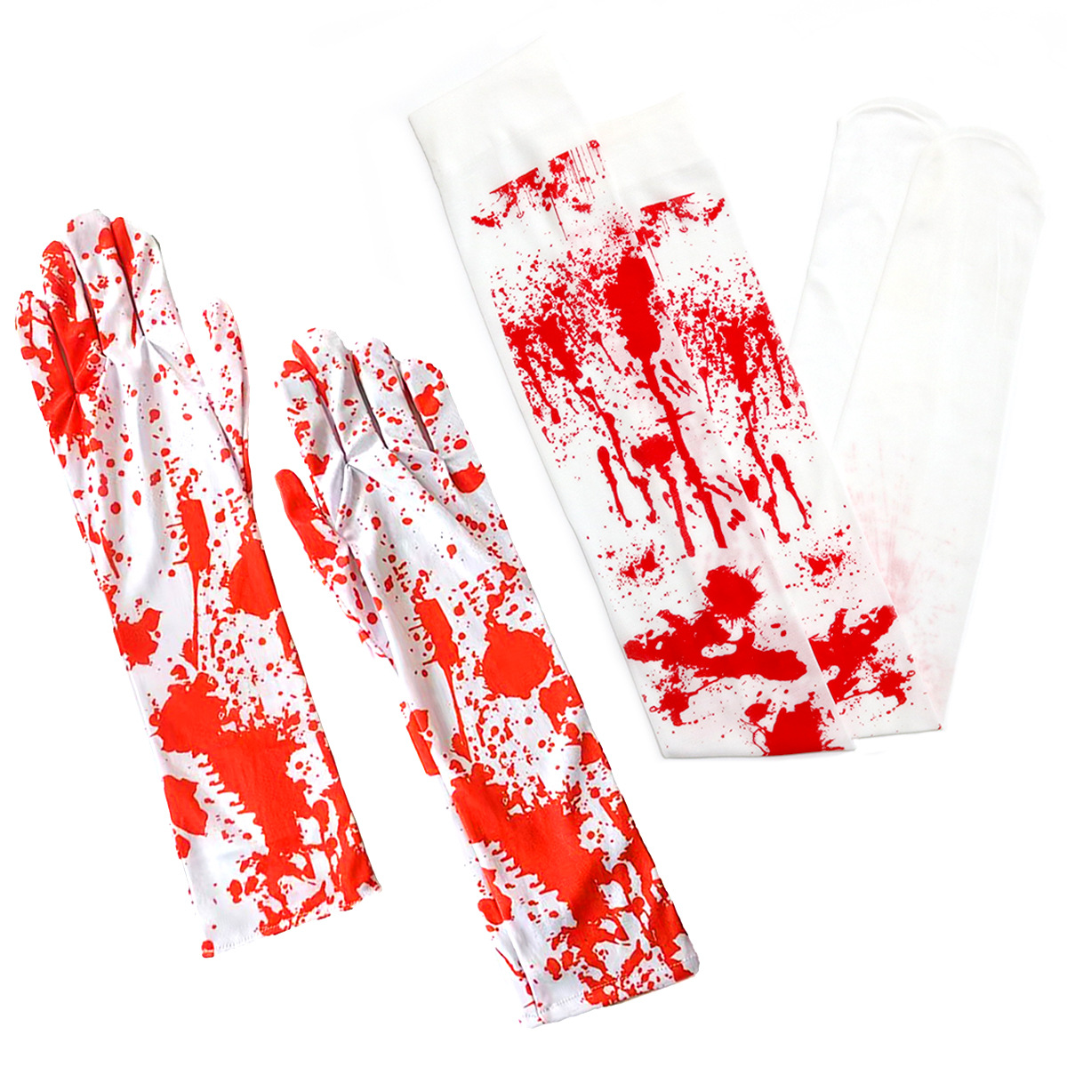 55g Weight Costume Props Event & Party Supplies 1 Set Quantity Holiday, Party Occasion Polyester Material Halloween Festival Gloves Pattern Funny Style Halloween Funny Gloves Polyester Holiday Party Costume Props 1