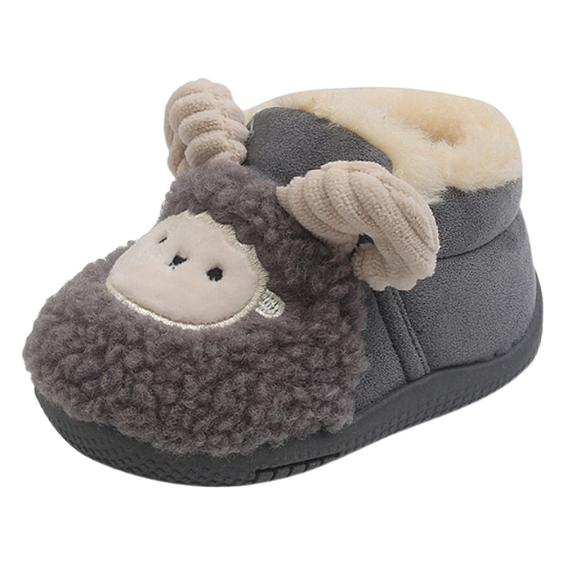 Новые детские зимние сапоги, детская теплая детская зимняя обувь, детская хлопковая обувь без шнуровки с мягкой подошвой, с героями мультфильмов, на открытом воздухе