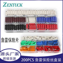 跨境专供 200pcs汽车鱼雷保险丝盒装 鱼雷保险片5A-40A 鱼雷保险
