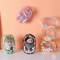Сумка Labubu Pain Bag, детская сумка, прозрачный защитный чехол, виниловая сумка для хранения куклы, рюкзак, подвеска, сумка Labubu
