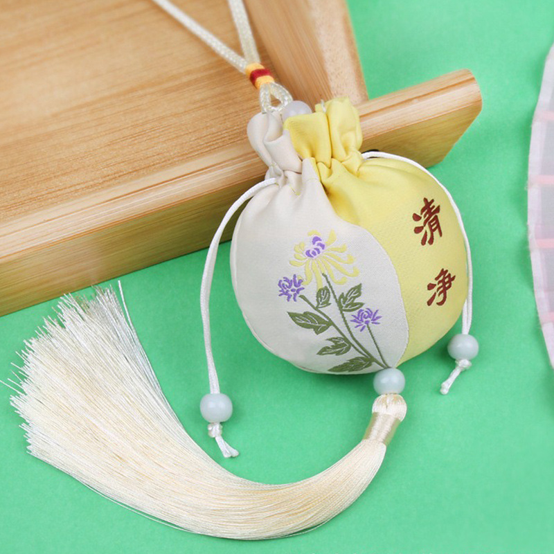 香包空嚢携帯刺繍自動車ストラップ香袋アクセサリー蚊よけラベンダー端午節束口ギフトバッグ|undefined