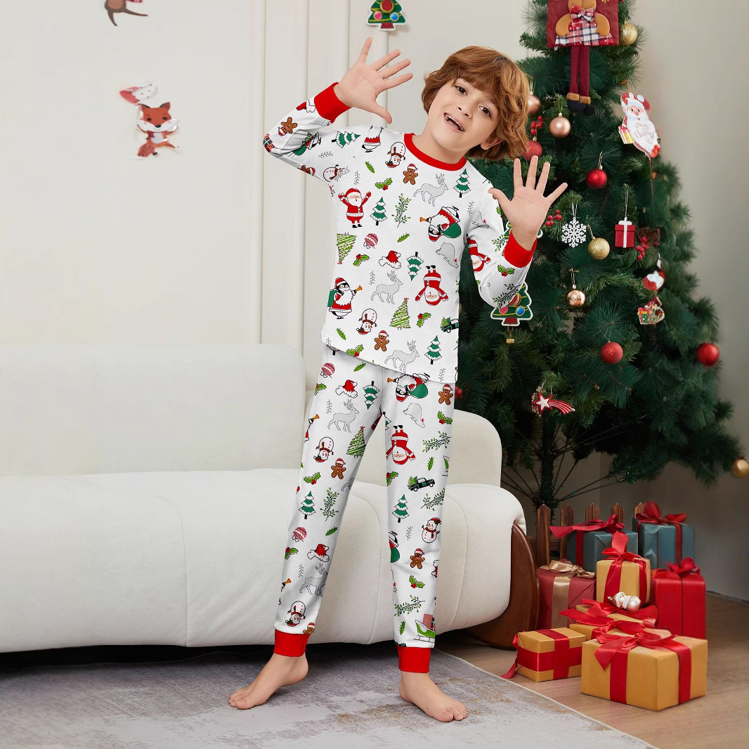 Jõuluvana Lumememm piparkookide mees Jõulu perekleit trükitud koduriided uni_voghion.com