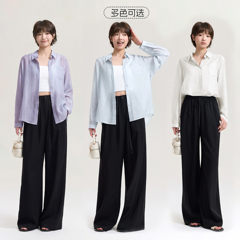 Tencel sun protection shirt for women, 2026 summer design, niche thin sun protection shirt, loose and drapey top jacket