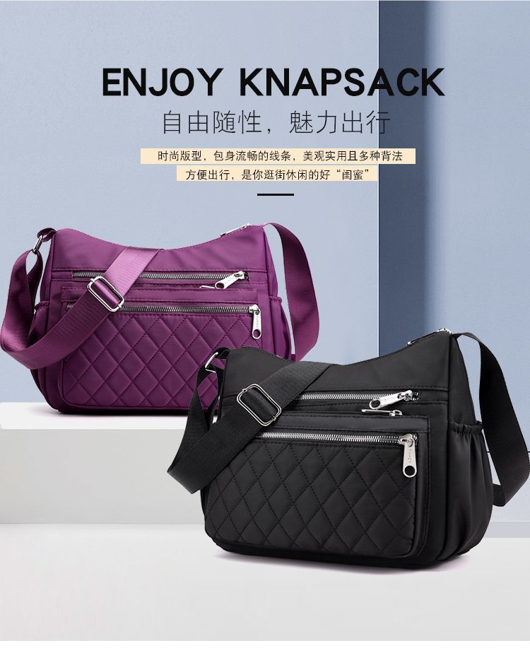 New casual single-shoulder crossbody bag, Oxford fabric bag, simple and fashionable European and American women's bag, cross-border one-piece delivery worldwide undefined