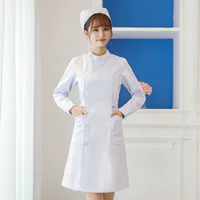 Униформа медсестры с длинными рукавами, кукольный воротник, женская униформа медсестры в аптеке, с короткими рукавами, татуировщик, салон красоты, медсестра, рабочая одежда, лето