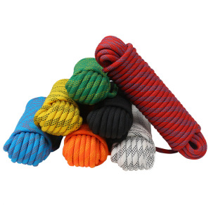 Customized Outdoor Climbing Rope Rock Climbing Power Rope Climbing Rope Nylon Braided Rope with Double Hook Rock Climbing Rescue Escape Rope
