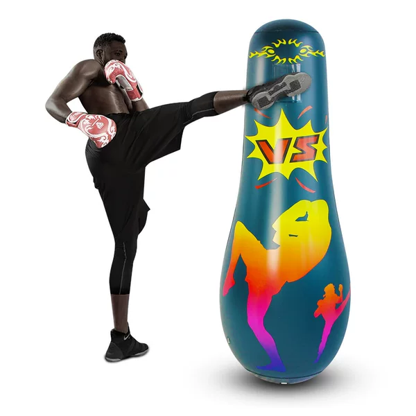 Thickened Inflatable Tumbler Punching Bag for Children and Adults, Fitness Sandbag, Boxing Column, Exercise Punching Column, Stress Relief for Home Use