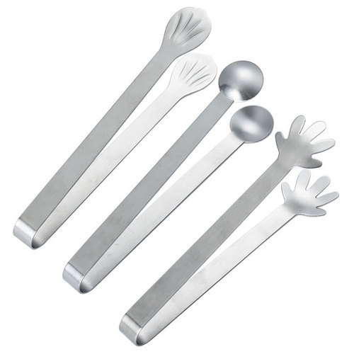 Stainless steel mini creative food tongs small palm snack cake pastry non-slip food kitchen sugar cube snack tongs