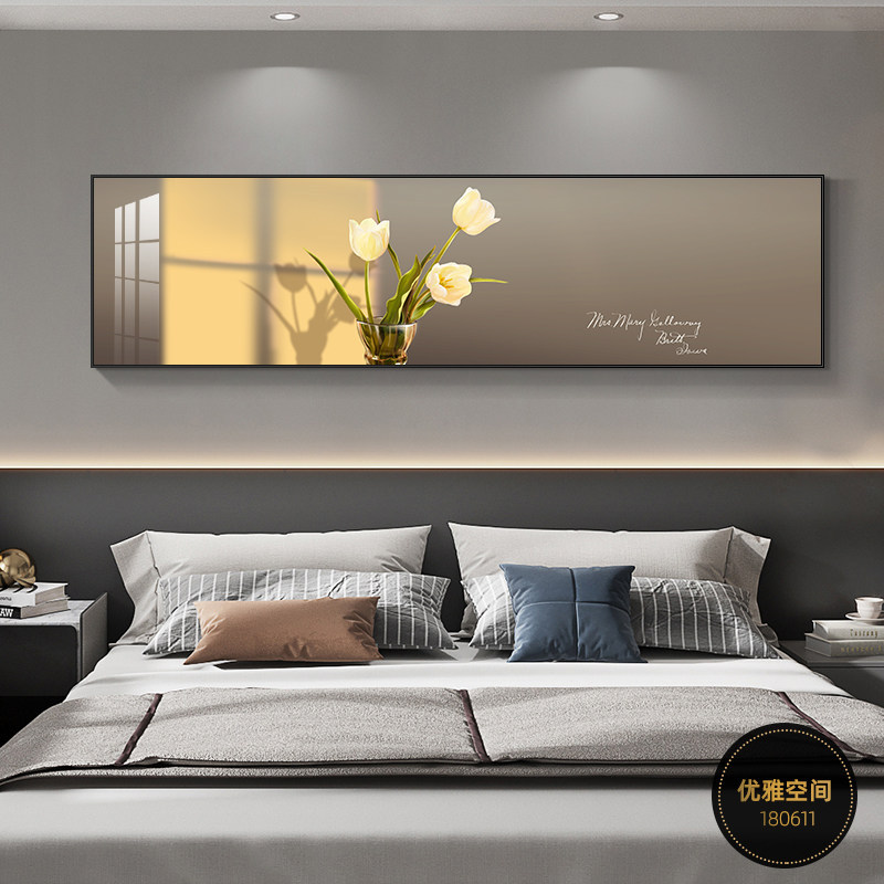 Decoración del dormitorio cuelga la cabeza de la cama pintura cálida Fu Lu sala de estar dormitorio principal pintura de pared de fondo mural de habitación moderna simple image 17