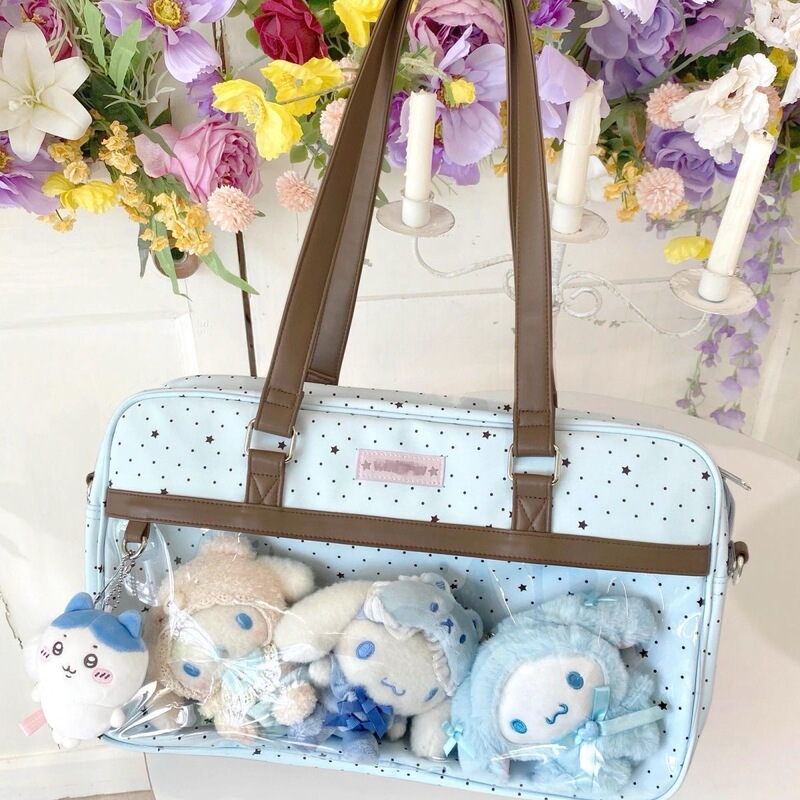 日本のかわいい漫画スターパインバッグガール JK 二次元翼バッグカレッジスタイル大容量ショルダートートバッグ|undefined