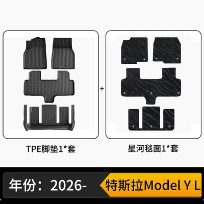 Modelə uyğun ayaqaltı Tpe Environmentally Friendly All-Weather Material - model-y-l-single-layer-floor-mat-galaxy-blanket-surface