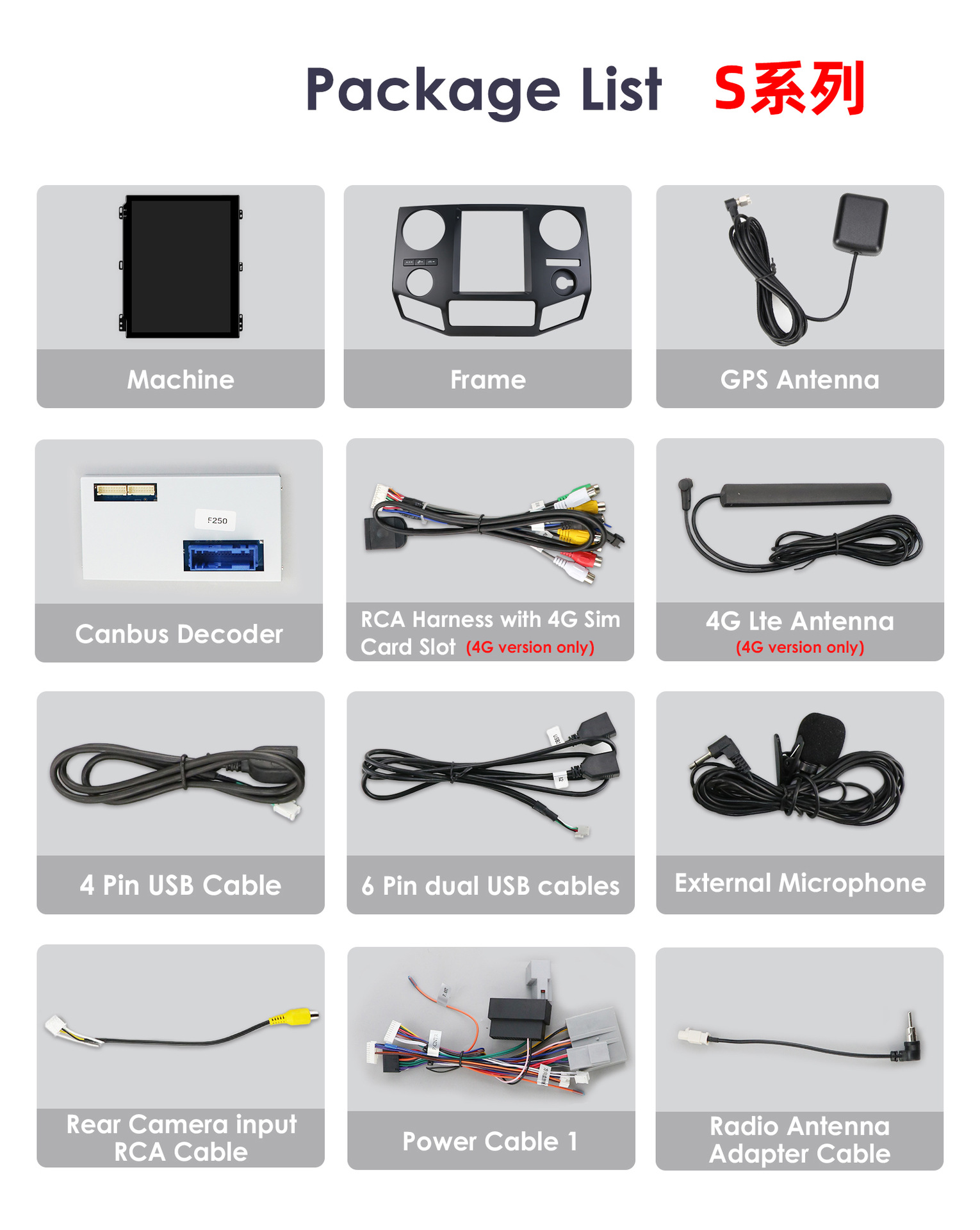 Suitable for 09-16 Ford F250 F450 Smart 9.7inch Vertical Screen Frame Car Navigator All-In-One Machine
