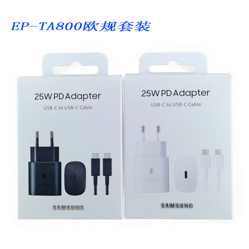 Suitable for Samsung Note10 European Charger Ep-Ta800 25W Fast Charging Head Pd Fast Charging Head