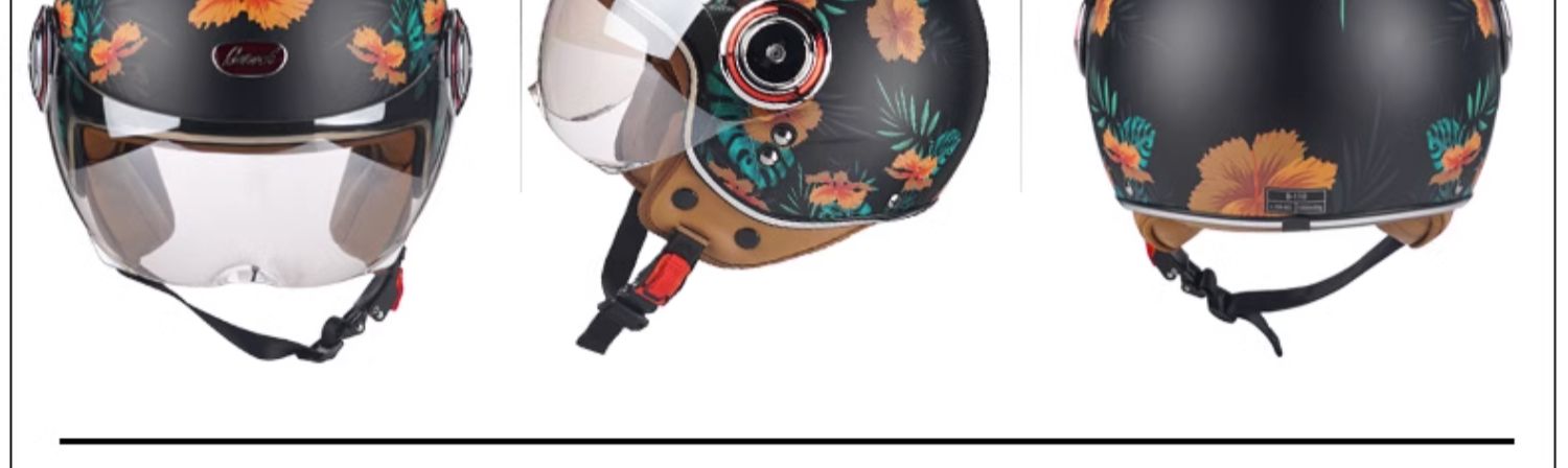 BEON Motorcycle Retro Helmet Men and Women Universal Electric Vehicle Half Helmet