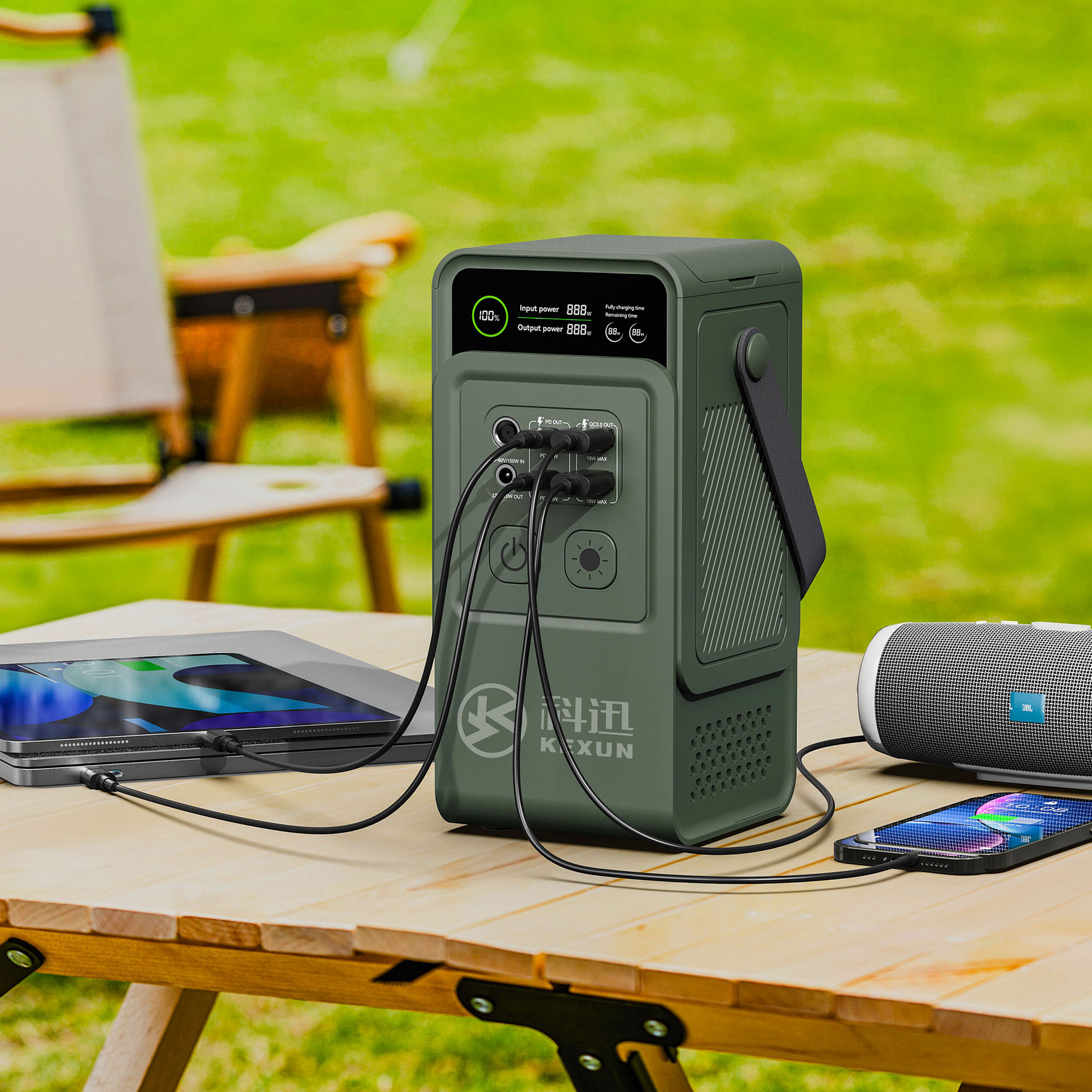 200W fuente de alimentación móvil portátil al aire libre fuente de alimentación de emergencia de almacenamiento de energía doméstica