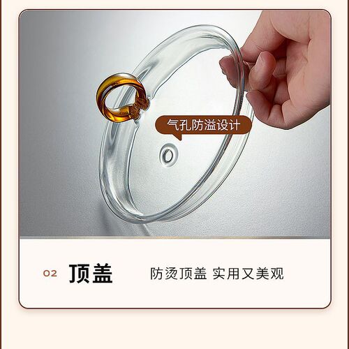 High borosilicate glass stew pot open flame household stew transparent pot gas electric ceramic stove instant noodle pot high temperature resistant soup pot