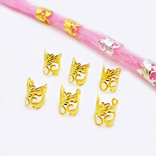 脏辫饰品 铁电镀镂空树叶花 辫子装饰发扣diy头饰发饰配件接发环