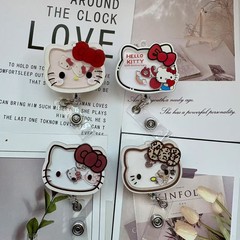 かわいいkt猫のロック音楽の証明書は看護師のカードを掛けて伸縮しやすいボタンを掛けます。