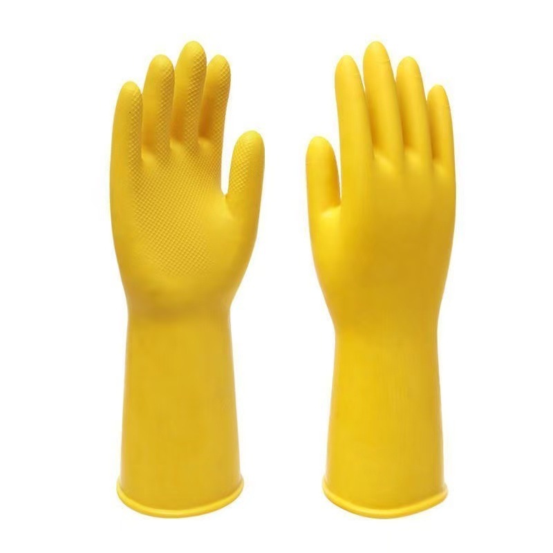 Guantes de látex de tendón de toro para tareas domésticas, lavado de platos, cocina, goma duradera, espesado, protección contra el desgaste, trabajo impermeable