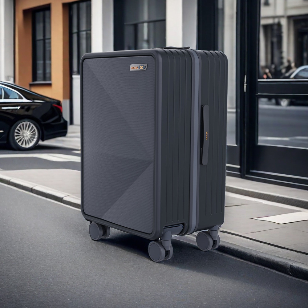 Vali nhựa PC size cabin 20 inch chống va đập, khóa số TSA, xách tay máy bay — Màu đen chi tiết 12