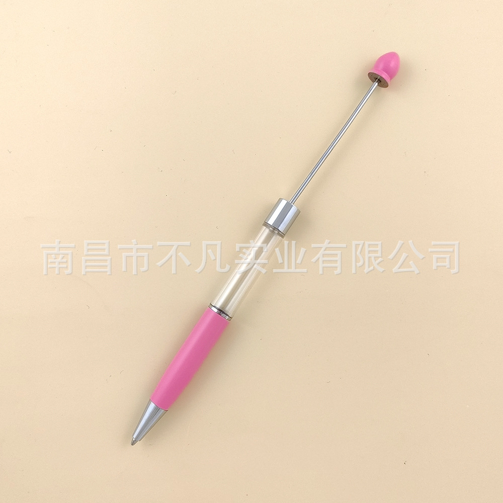 Punto al por mayor de metal tubo vacío bolígrafo DIY cristal diamante flor seca Shell con cuentas de pluma transparente varilla media pluma de aceite