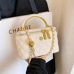 菱格繡線小包包女2023新款夏天流行鏈條斜挎包時尚超火小方包