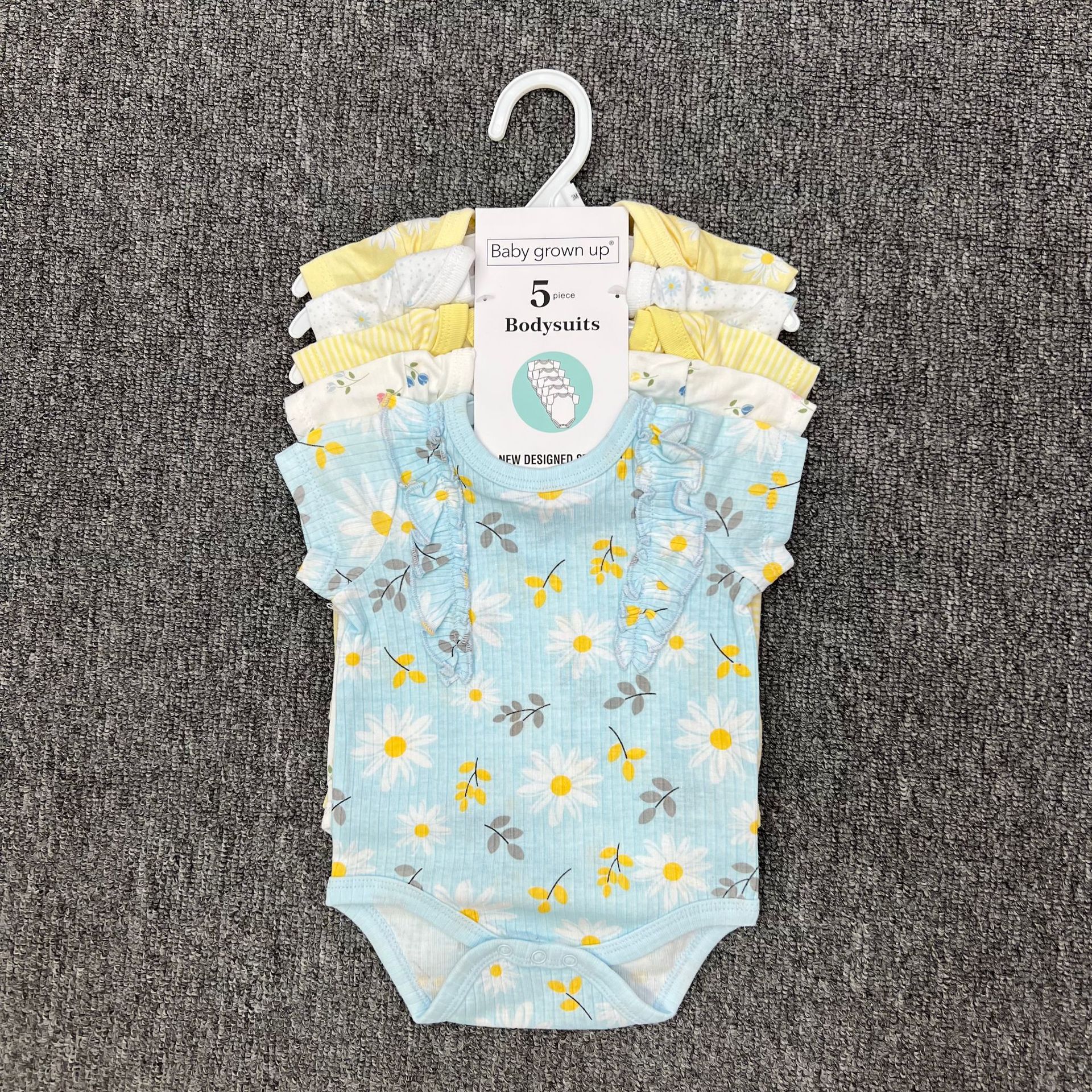Mono de bebé para gatear, conjunto de cinco piezas de manga corta, 5 bodies versátiles para comercio exterior