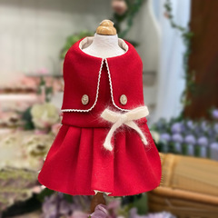圣诞新年秋冬高端宠物服比熊博美泰迪小型犬贵族妮子连衣裙服饰