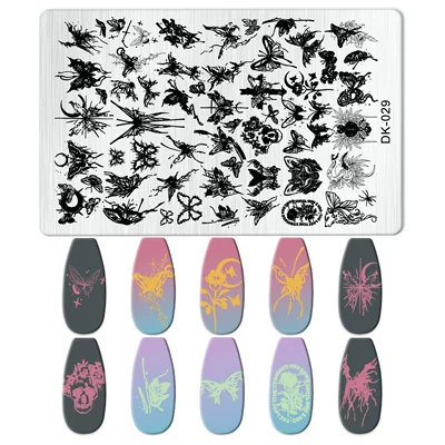 Templates for Nail Art, Rectangular, Dırnaq bəzəkləri - dk-029