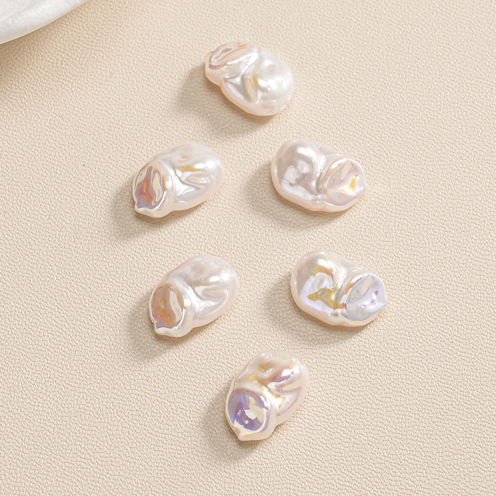 30 ABS barroco de forma especial piedra pequeña perla ovalada con cuentas pulsera de bricolaje collar accesorios de joyería lote suelto