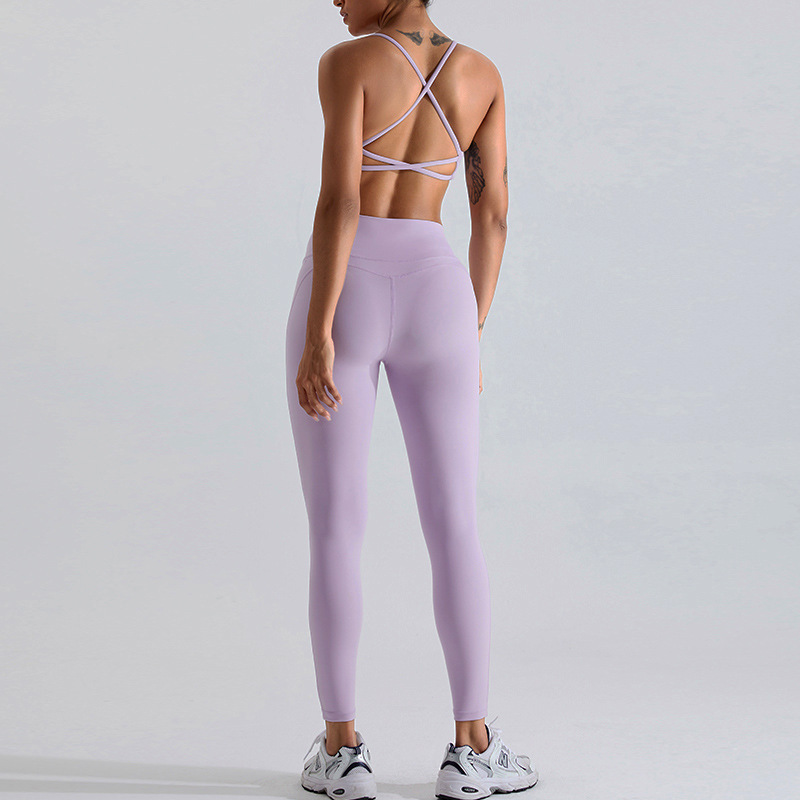Nueva ropa de yoga de dopamina de alta resistencia para mujer traje de fitness medias deportivas chaleco de yoga al aire libre de secado rápido