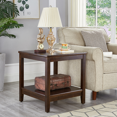 Solid wood sofa side table and corner table modern simple small coffee table living room side cabinet corner cabinet Chinese style small square table side cabinet