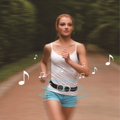 工厂直供运动腰戴式蓝牙音响时钟计步器照明警示灯TF卡智能穿戴|ru