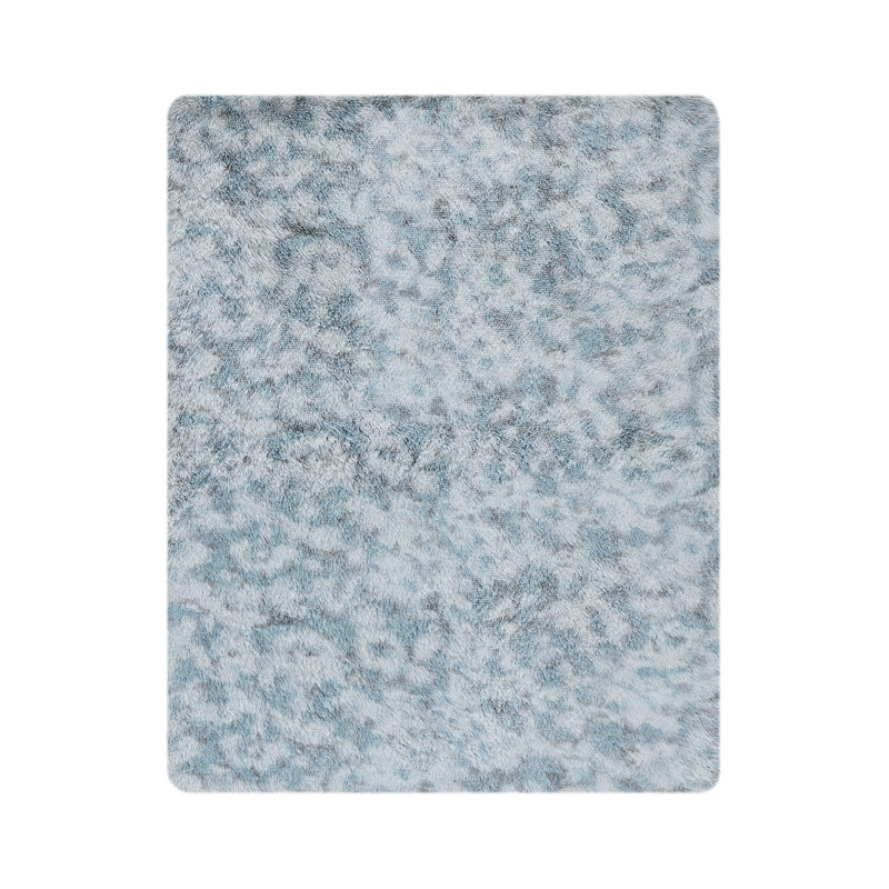 Alfombra teñida de seda de felpa de pelo largo transfronterizo, alfombra de piso, sala de estar, dormitorio, manta de cama resistente a la suciedad y fácil de cuidar