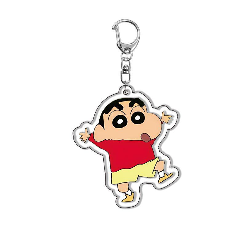 Crayon Shin-Chan Animación Periférico Nohara Shinsuke Xiaokui Xiaobai Nini Colgante de llavero de acrílico entre vientos
