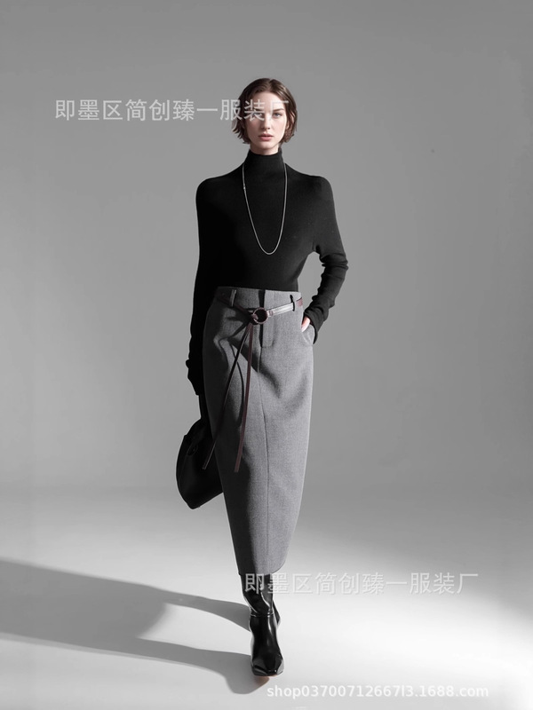 静奢风小众高级知识分子马甲直筒裤套装女半身裙百搭通勤秋新款|undefined
