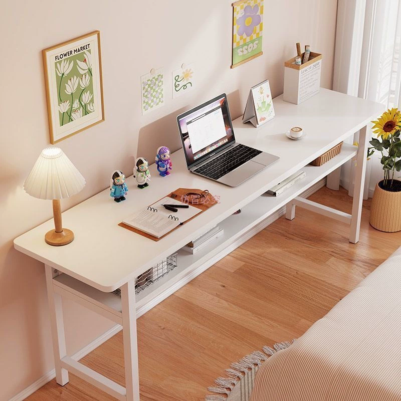 Узкий стол для учебы, прямоугольный простой стол для аренды, рабочий стол для арендного дома, настенный длинный стол для аренды